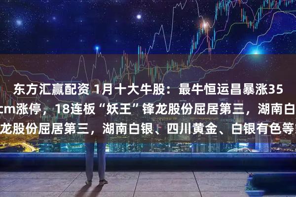 东方汇赢配资 1月十大牛股：最牛恒运昌暴涨352%，志特新材连续20cm涨停，18连板“妖王”锋龙股份屈居第三，湖南白银、四川黄金、白银有色等霸榜